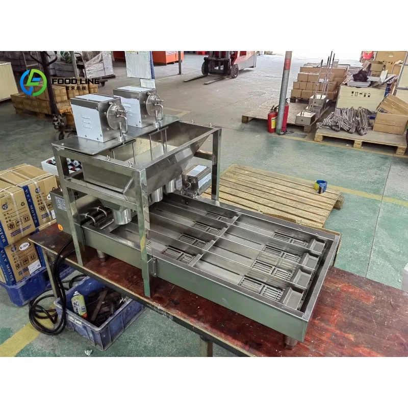 Fully Automatic Commercial Donut Frying Maker, Industrial Auto Mochi Donut Making Machine, Stainless Steel Donut Fryer  Custom