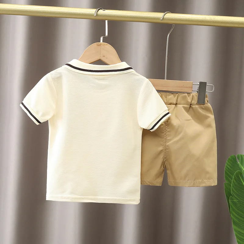 2023 New Baby Boy Clothes Set t-shirt + Shorts 2pcs Kids Boys Summer Clothing Suit Cute Cartoon Baby Boy Outfit Set Infant Toddler