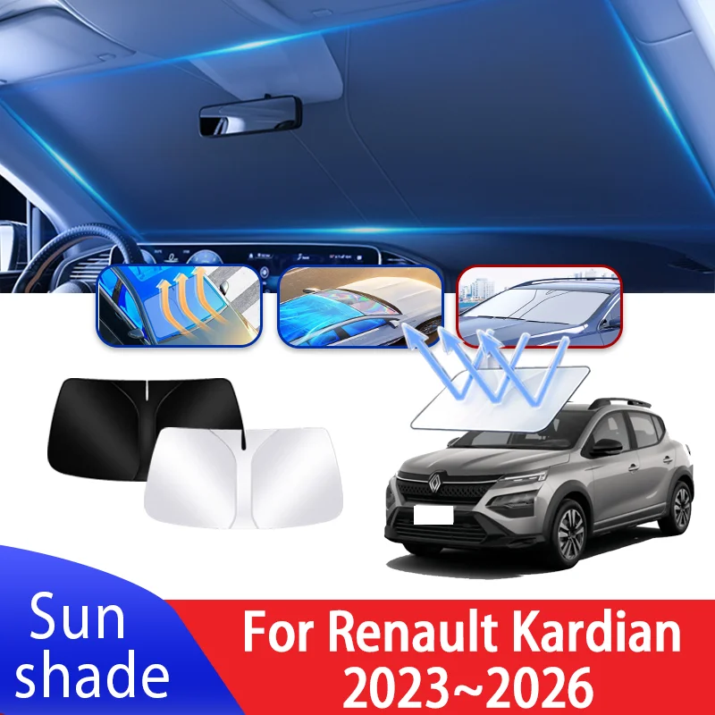 Автомобильный солнцезащитный козырек для Renault Kardian 2023 ~ 2026 2024 хэтчбек, авто переднее лобовое стекло, солнцезащитный козырек, теплоизоляция, летние аксессуары