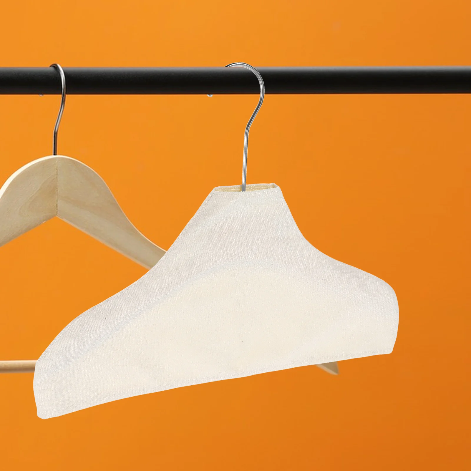 

1 Set Fabric Hanger Covers Anti-Slip Dirt-Proof Washable Clothes Hanger Protectors Closet Wardrobe Accessories Dress Suit Shirt