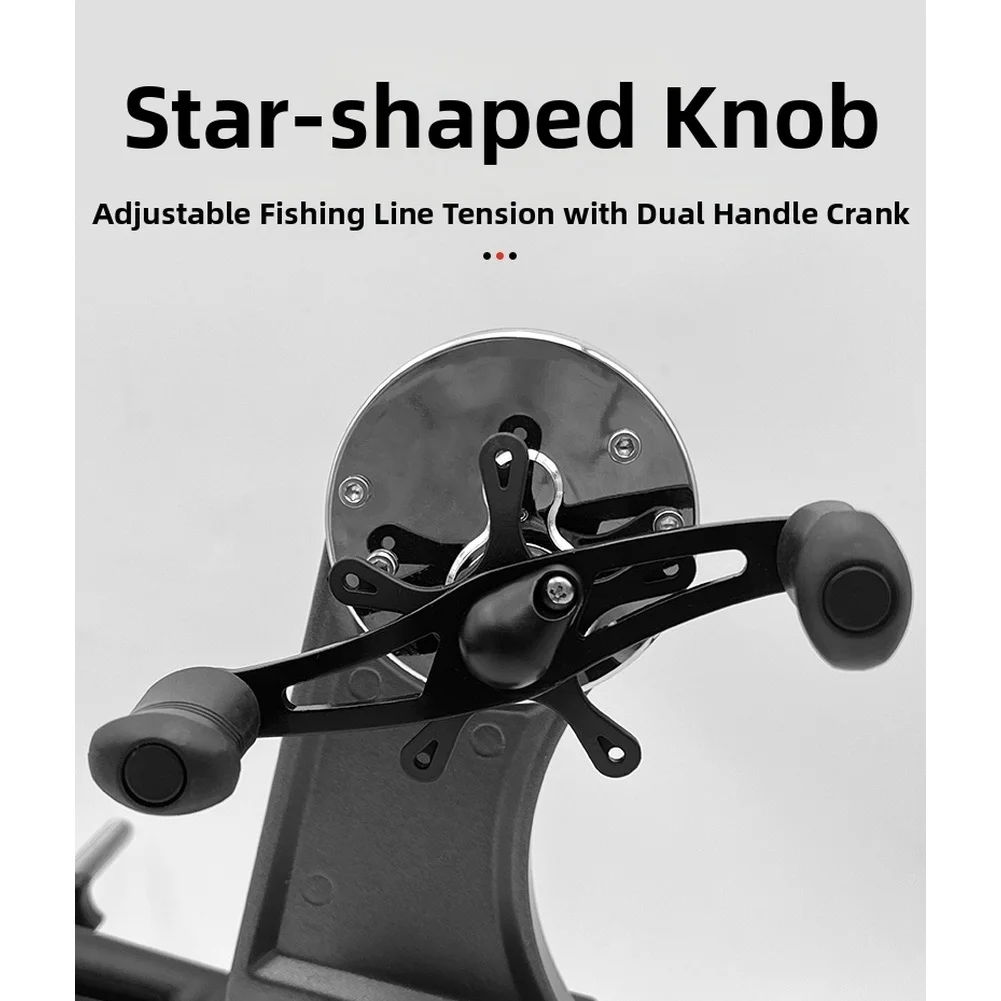 

Рыболовная катушка для лодки (бейткастер) 24.5*16*23.5см с резиновой нескользящей накладкой, точным контролем натяжения лески и двойным валом