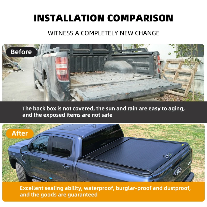 

New Isuzu D-Max Canopies Rear Box Lid 4X4 Body Parts with Removable Manganese Steel High Cover for Pickup Truck