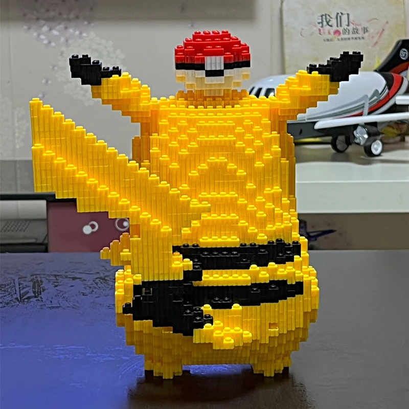 5210 pz Anime Pokemon Pikachu diamante Micro Building Blocks giochi modello Mini mattoni figura giocattoli di decompressione difficili regalo