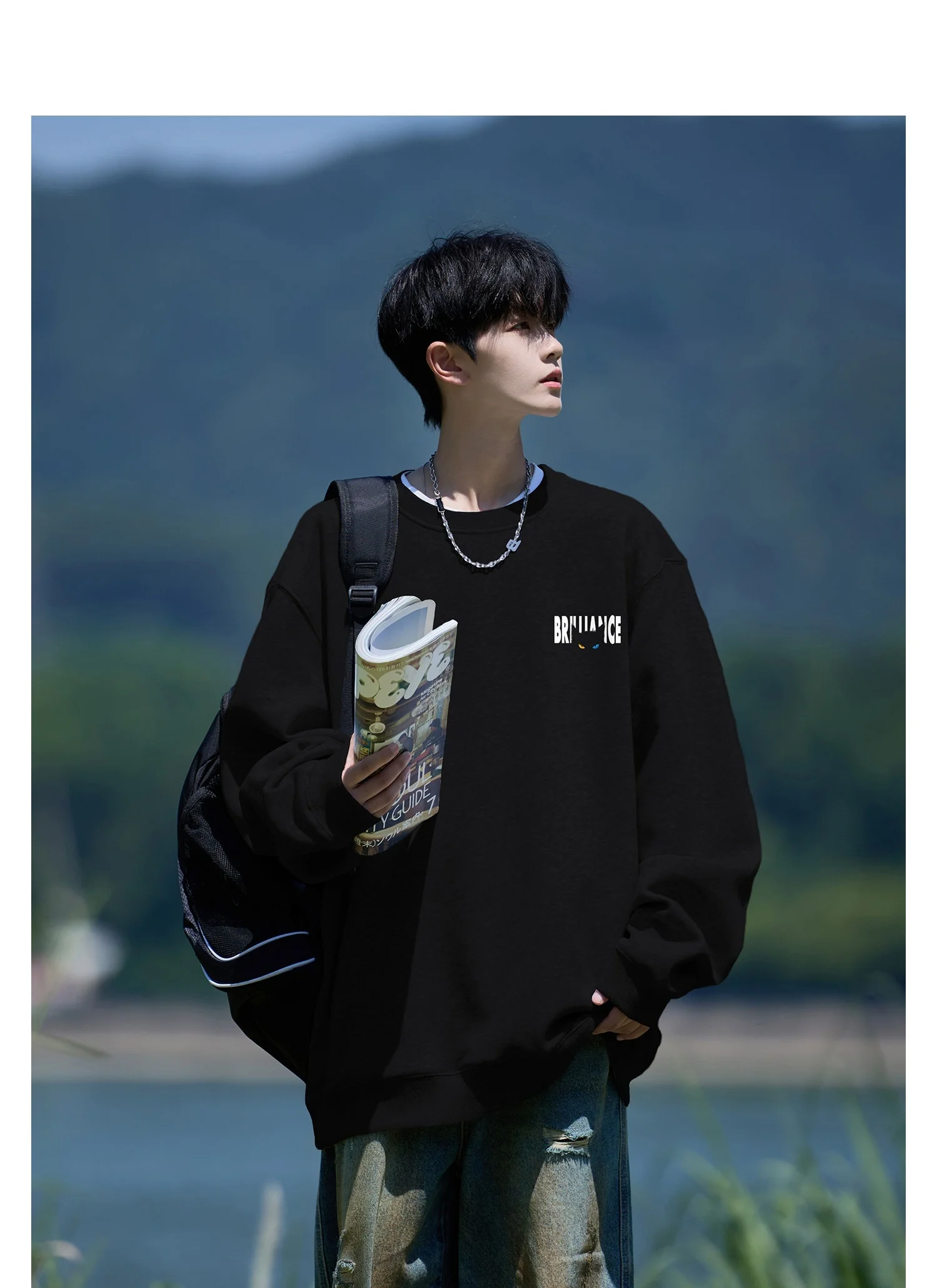 

Mens No Hat Hoodies Y2K Graphic Bestselling New Arrival 2026 Techwear Multi-Zipper Pockets Lightning Digital Glow Boxy