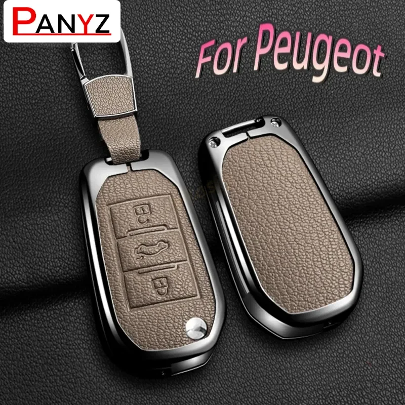 

For Peugeot 208 308 408 508 2008 3008 4008 5008 For Citroen C3 C4 CACTUS C6 C8 Zinc Alloy Car Key Case Cover Shell Accessories