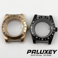 39mm Black Rose Gold Watch GMT Case for NH34 NH35 NH36 NH38 ETA2824 Movement Sapphire Glass Explorer Watches Accessories