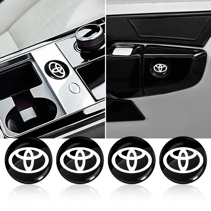 15 مللي متر سيارة المفاتيح عن بعد شعار شارة راديو زر التصميم ملصق لتويوتا شر كورولا كامري rav4 يارس فيرسو فورتشنر