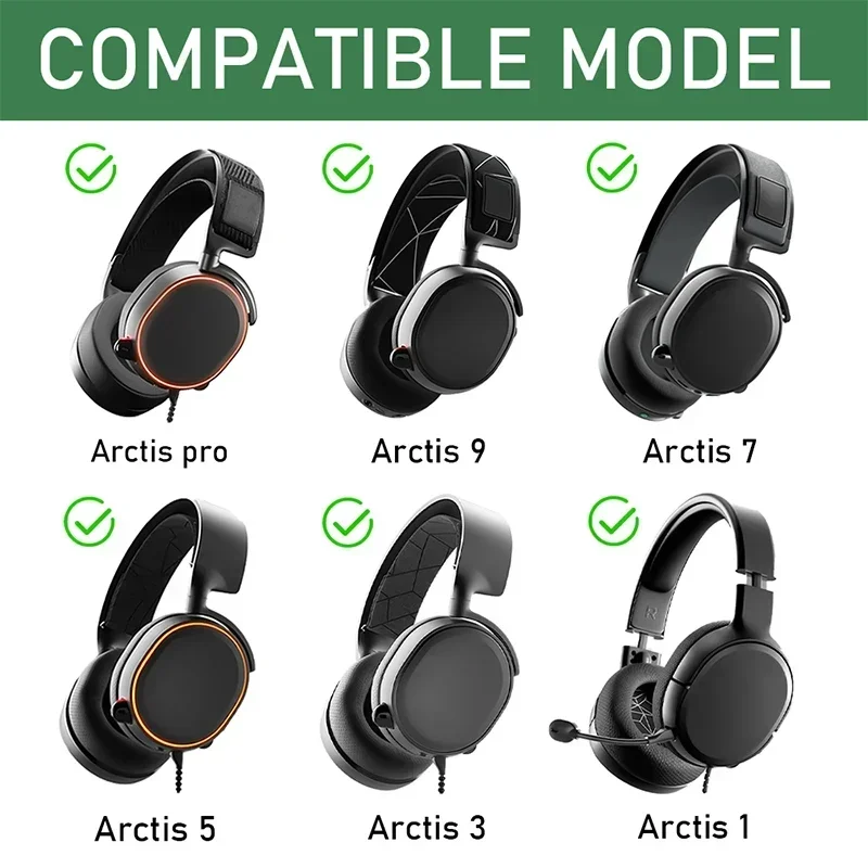 Replacement Ear Pads Cushion for SteelSeries Arctis Pro 9 7 5 3 1 Gaming Headphone High Elastic Earpads Cover Accessori