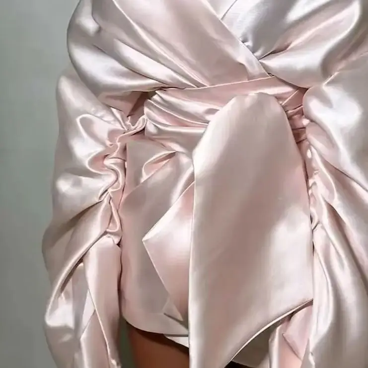 Modische schulterfreie kurze Ballkleider mit Rüschen, Taft, Mini-Länge, Damen-Event-Galakleid, individuelle Geburtstagsparty-Kleider