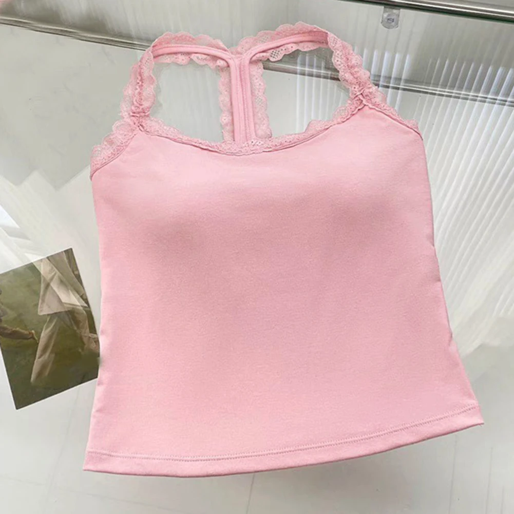 Casual Outing Ladies Lace Vest Solid Color Brand New Item Club Outing Daily Home Wear Elasticity Moderate For Female
