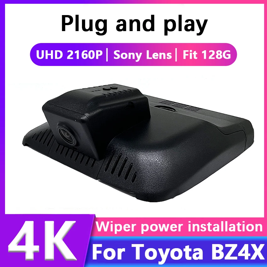 

For Toyota BZ4X 2022-2025 Front and Rear 4K Dash Cam for Car Camera Recorder Dashcam WIFI Car Dvr Recording Devices Accessories