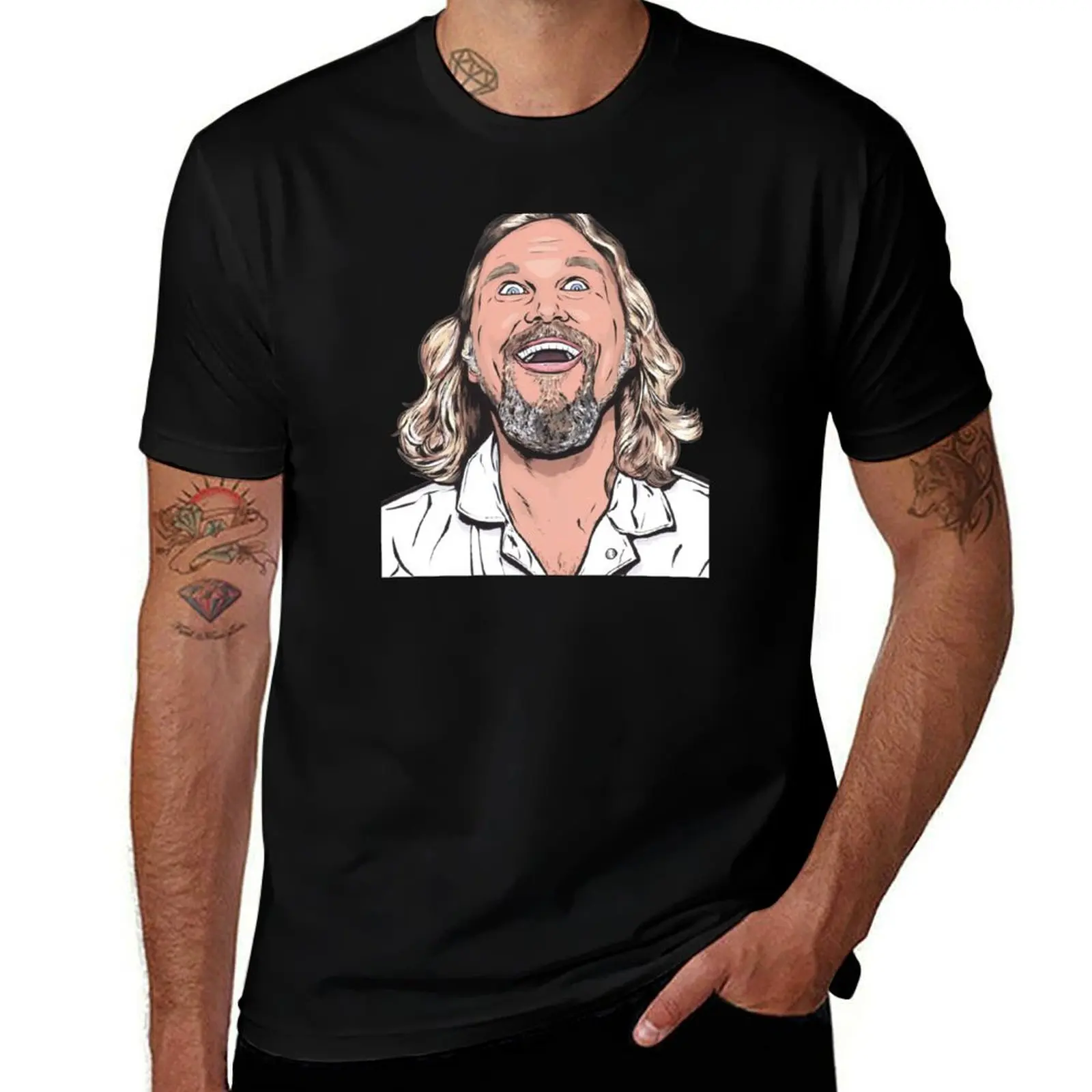 

Футболка The Dude, таможенный дизайн, свой собственный хлопок, футболки с рисунком, футболки с рисунком для мужчин, хлопковые футболки