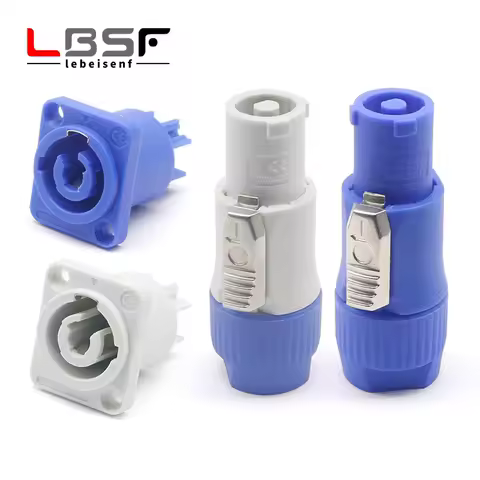 10pcs/10set Powercon Connector Lockable Cable Connector + Chassis Socket for Electric Drill LED Screen Stage Lighting Power