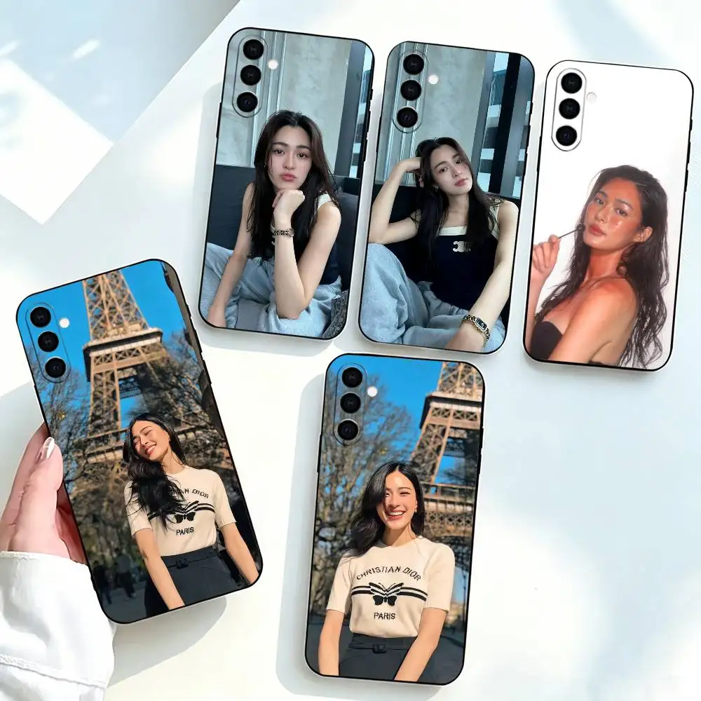 Actress Lingling-g Kwon-n  Phone Case Black Silicone Soft For Samsung Galaxy A73,A72,A71,A70,A53,A52,A51