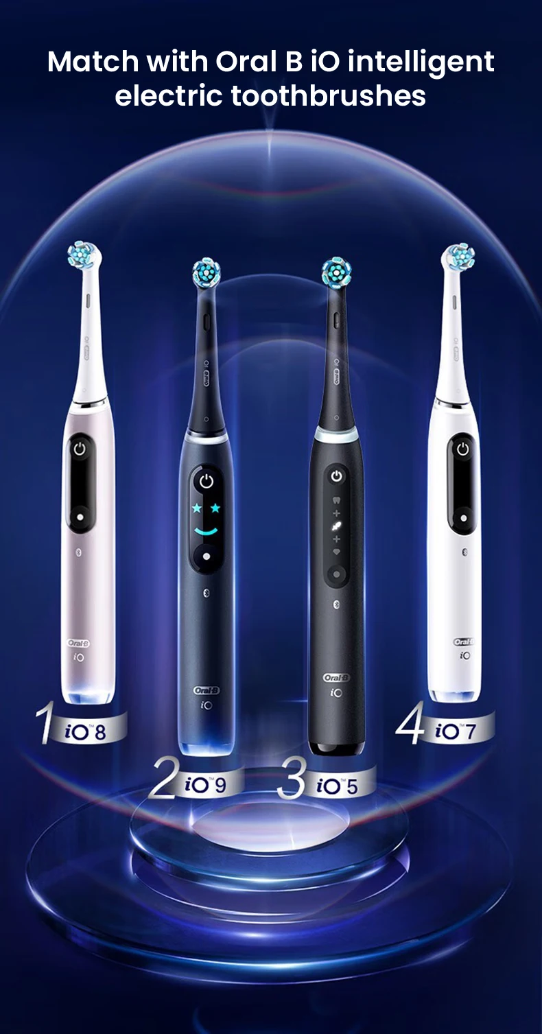 Oral B IO Series Replacement Brush Heads for Oral-B IO 2/3/5/7/8/9 Electric Toothbrushe Gentle Care Ultimate Clean Radiant White