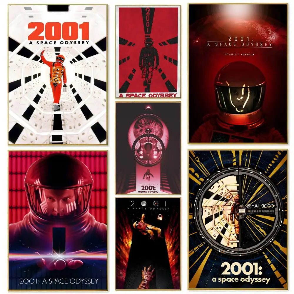 Film 2001 A Space O-Odyssey Poster High-definition Art Sticker Self Adhesive Waterproof Home Decoration For Living Room