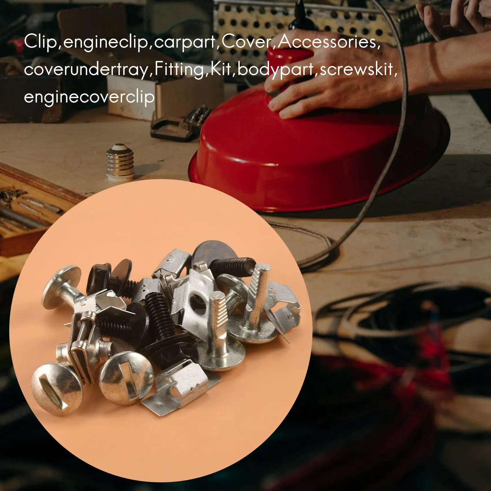 Super Sale 20 Pcs Engine Cover Fixing Fitting Clips Screws Kit for Citroen C5 Peugeot 407 view 3