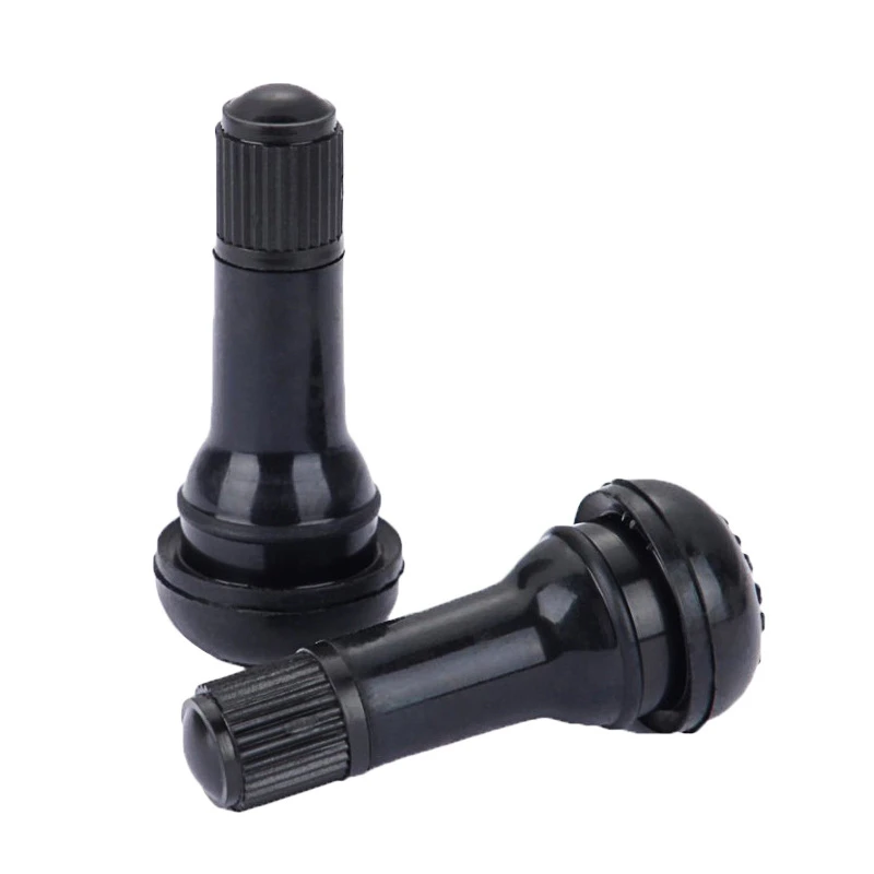 10pcs TR414 / TR413 / TR412 Tubeless Car Wheel Tire Valve Stems With Cap Tyre Rubber Valves With Dust-Caps