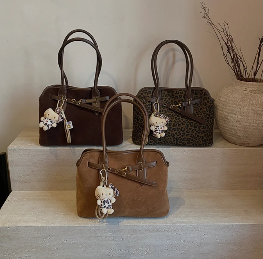 Moda feminina bolsa de grande capacidade leopardo impressão feminina sacola de viagem bolsa de ombro portátil saco de compras