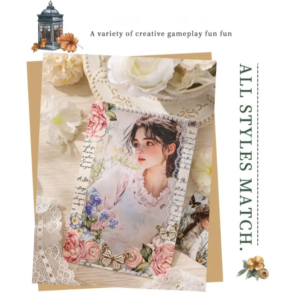 124 pçs diy colagem diy scrapbooking pacote artesanal material requintado kit de combinação de papel criativo lixo diário decoração conjunto