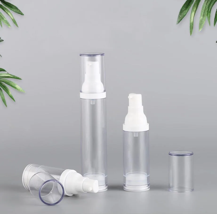 

30ml clear Airless Bottle white Pump Lid Sprayer Toner/Serum/Lotion/Emulsion/Foundation/UV Essence Cosmetic Packing