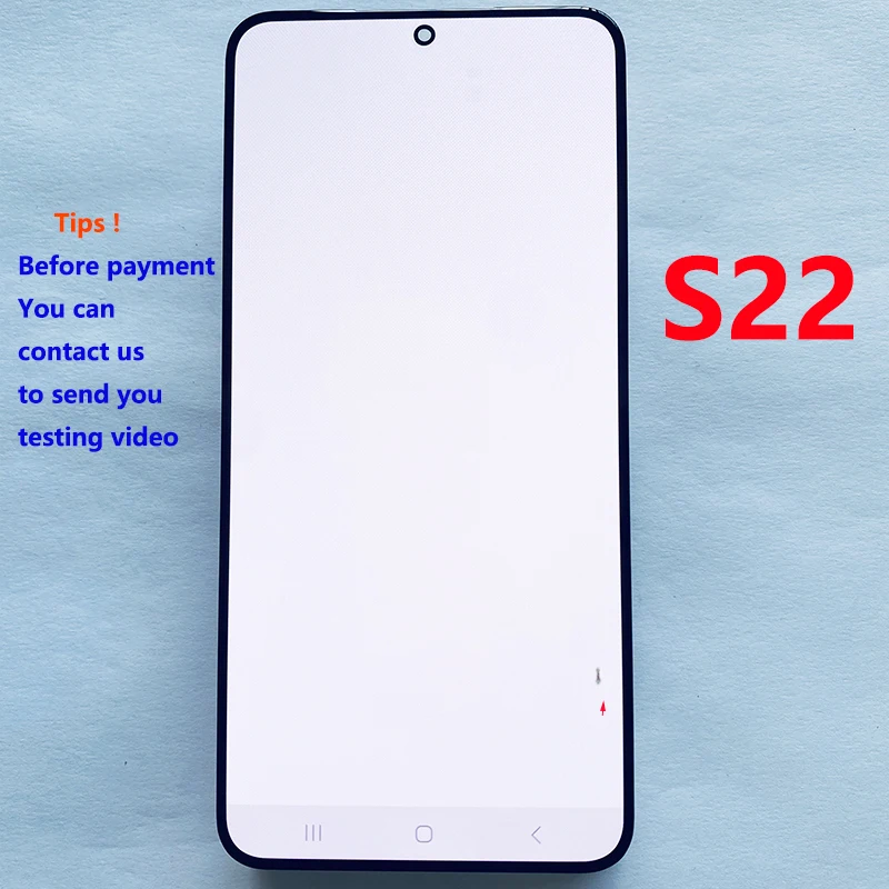 6.1 Inche AMOLED S22 Display for Samsung Galaxy S22 5G S901 S901B LCD Display Touch Screen Assembly With Defect Working well image 6