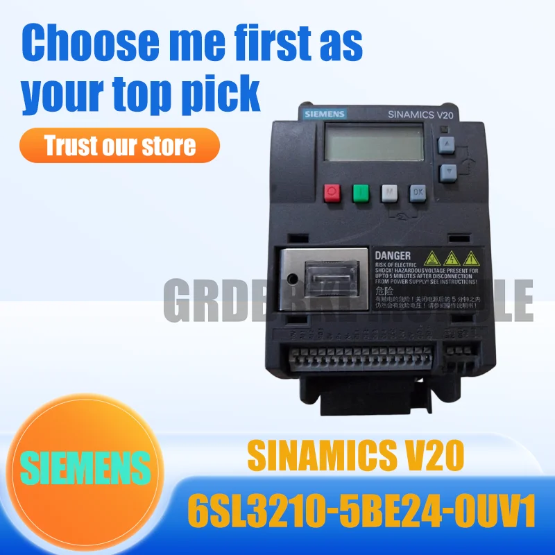 

Brand New Original SIEMENS 6SL3210-5BE24-0UV1 6SL3 210-5BE24-0UV1 V20 Inverter 4kW Rated Power
