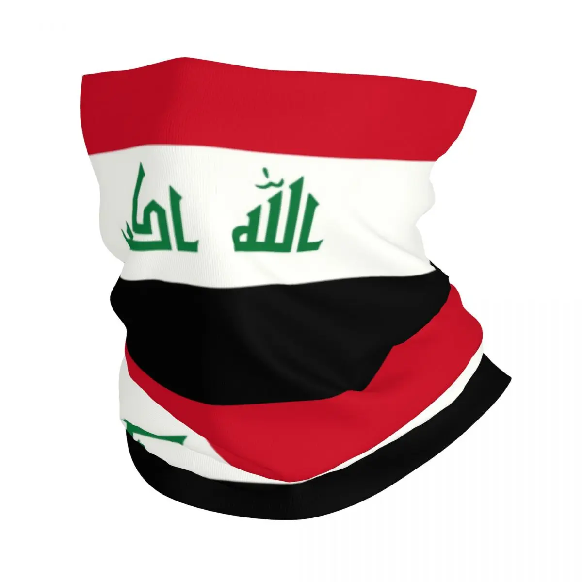 Iraq Flag Winter Headband Neck Warmer Men Women Ski Running Tube Scarf Iraqi Pride Patriotic Face Bandana Gaiter