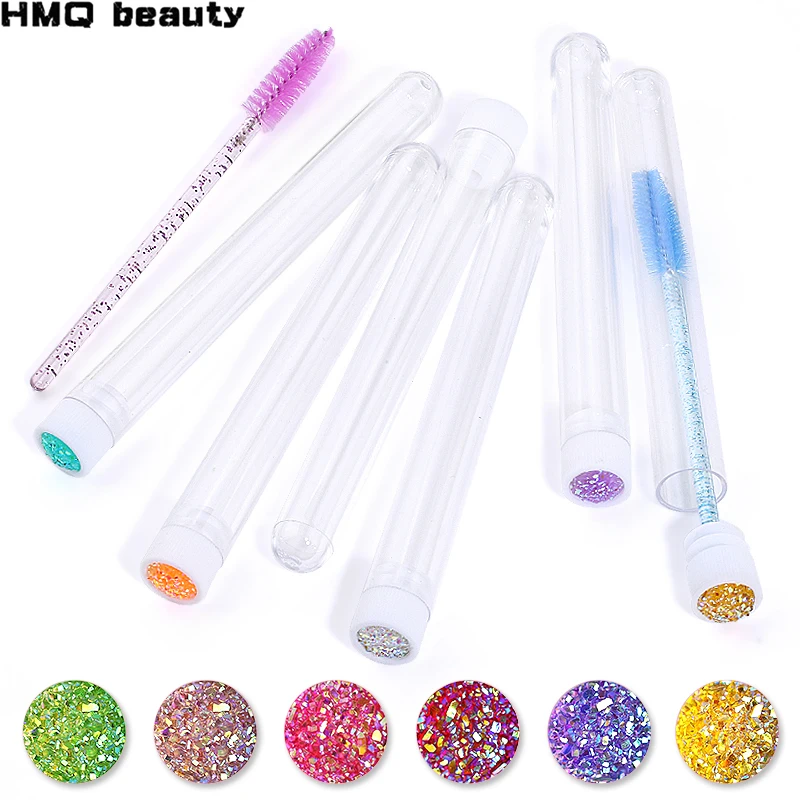 20 Stuks Herbruikbare Make-Up Borstels Buis Wimper Borstel Wenkbrauw Borstel Met Nieuwe Wimper Hars Boor Vervangbare Borstels Stofdicht