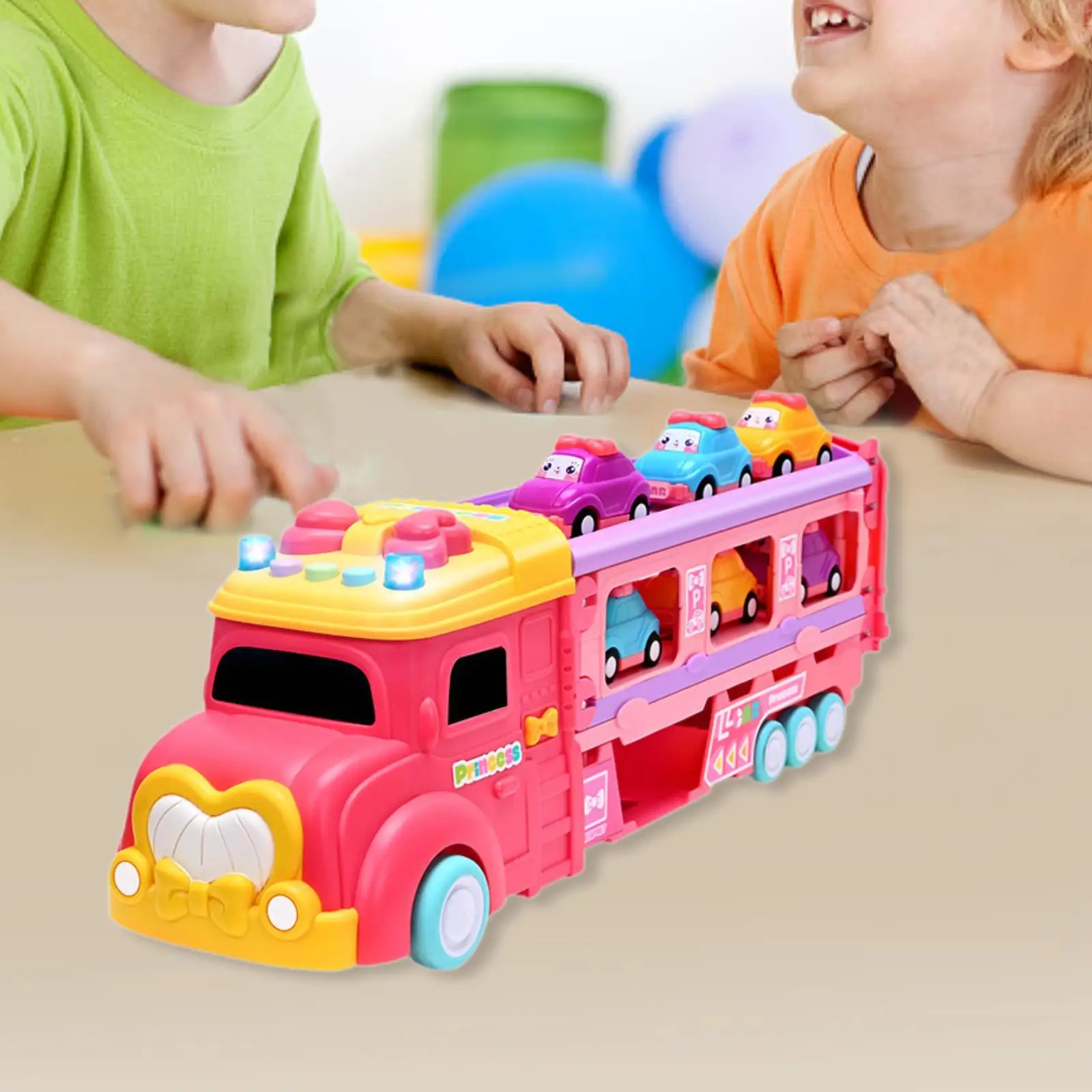 Coches deslizantes de pista para niños, divertido juego de interacción, coche plegable de juguete para cumpleaños