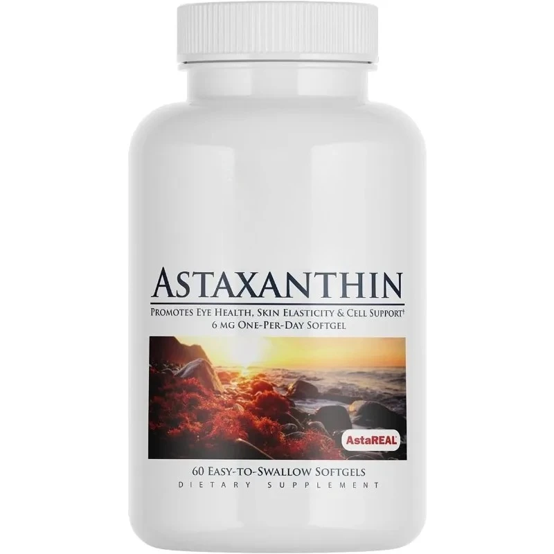 

AstaREAL Astaxanthin - 6mg of Potent Antioxidants - 60 Capsules (2 Month Supply)