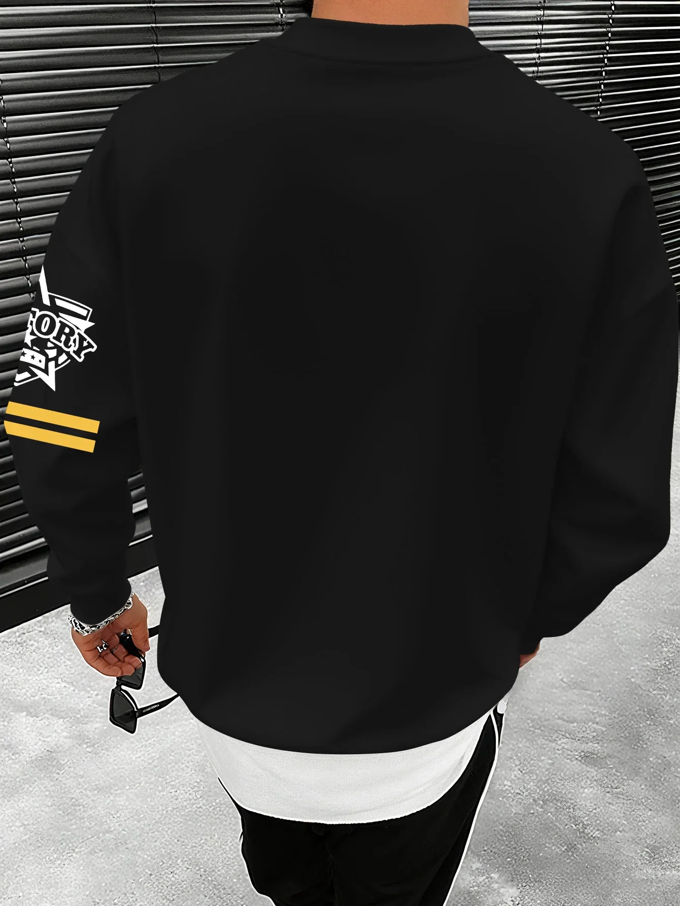 Herren Freizeitpullover mit Rundhalsausschnitt und langen Ärmeln, Sweatshirt mit New York Brooklyn Schriftzug- und Abzeichen-Grafikdruck, S-XXL – Detail 5