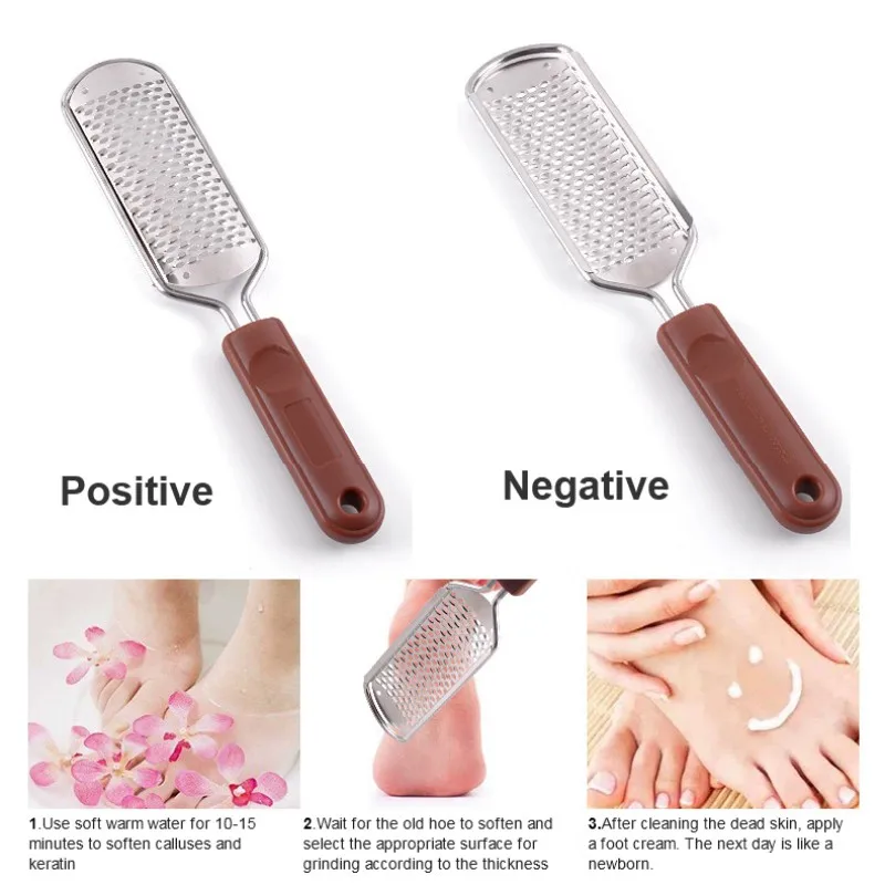 

Stainless Steel Foot Scrubber File Rasp Callus Remover Grater Care Pedicure Tools Beauty Health Maquiagem Dead Skin Removal