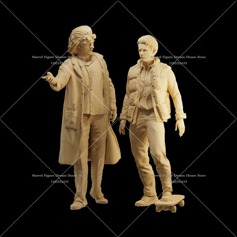 1/64 1/43 1/35 Scale Miniature Scene Doll White Model Un-panited Back To The Future Dr. Brown Mini Action Figure Model Toys