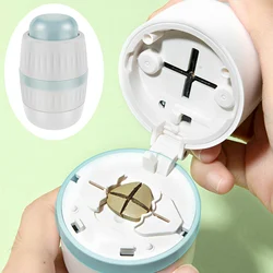 Pill Cutter with Stainless Steel Blade 1/4 ,1/2 Divider Tablet Cutter Portable Pill Grinder Storage Box For Vitamins, Tablets