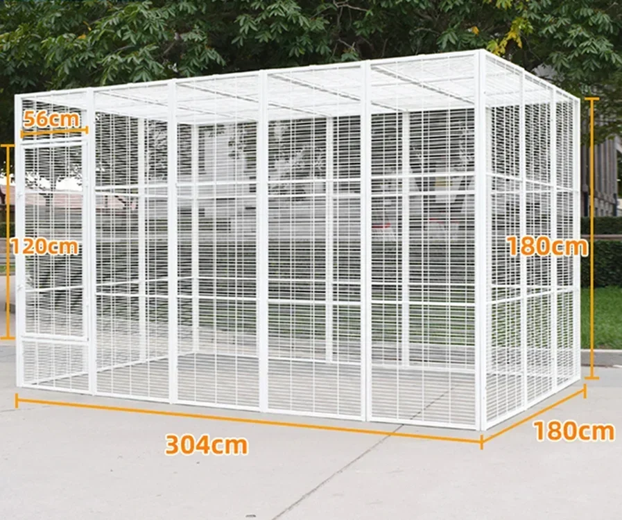 

Оптовая продажа, клетки для птиц, кошек, попугаев, 304*180*180 см, живая клетка, железная квадратная трубка с краской, птичий домик