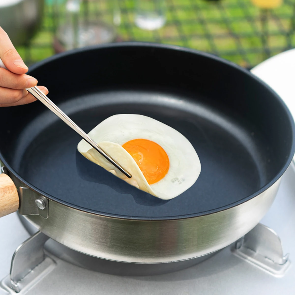 

Camping Frying Pan Nonstick Fry Pan Cooker Outdoor Frying Pot Tableware Hiking Pan For Home Backpacking Kitchen Bar Supplies