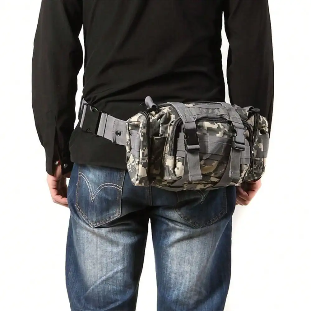 Durable Versatile Crossbody Bag, Outdoor Portable Chest Bag, Bicycle Bag, High Quality Nylon Waist Bag With Adjustable Strap image 6