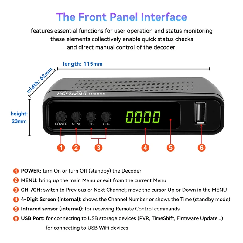 【Hot Ltem】H.265 DVB-T2 فك Digitale Terrestre Mini Ricevitore Digital Terrestrial Min Decoding EPG Set Top Box EU Plug