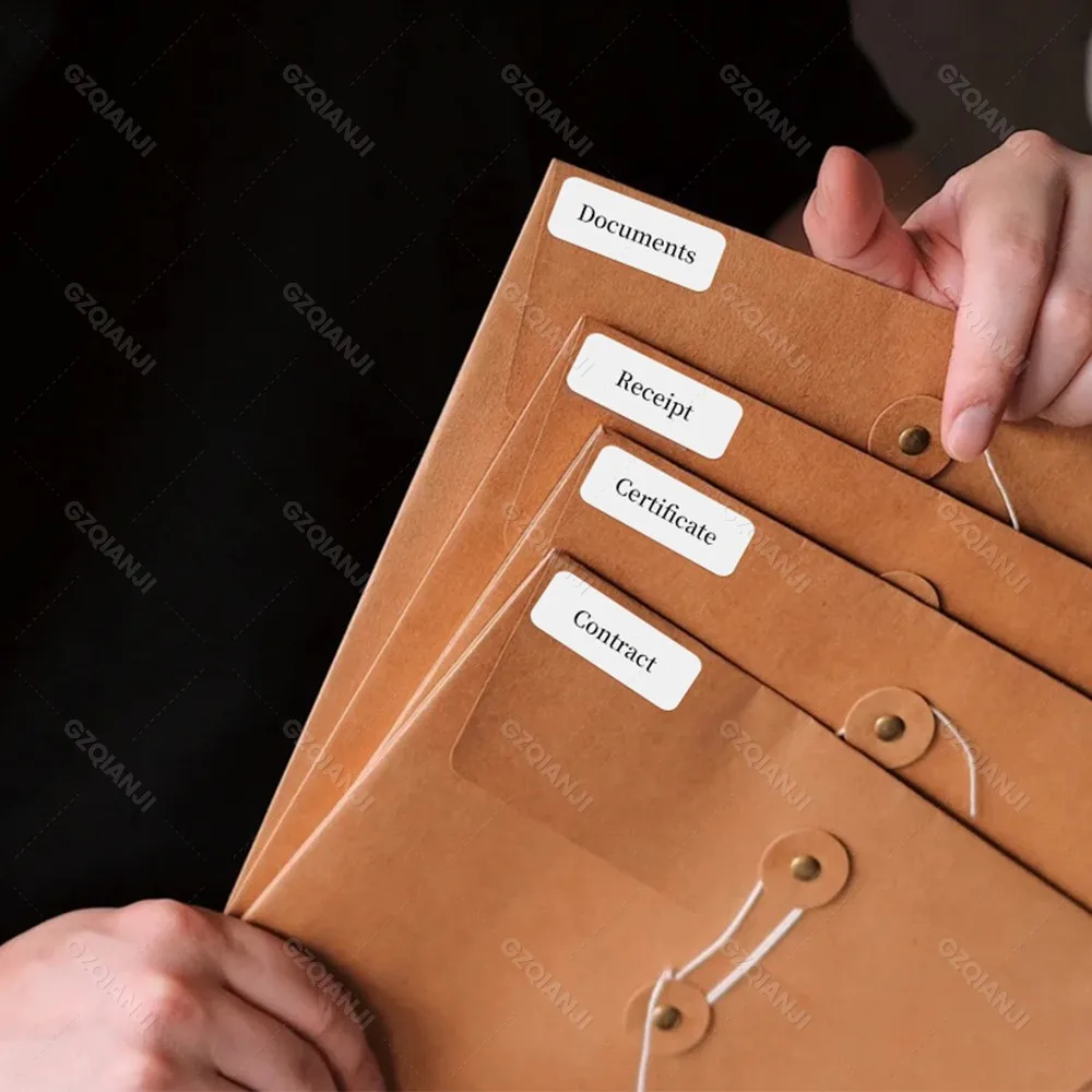 For HPRT Q2 Label Printer Thermal Paper Sticker Colorful Tape 12-15mm Waterproof Pure White Adhesive for H11 Q2 Mini Label Maker