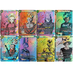 63X88Mm 8Pcs/set Diy Dragon Ball Son Goku Android 18 Tcg Collection Card Refraction Color Flash Hitto Vegeta Iv Anime Card Gift