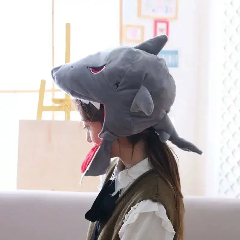 PP Cotton Doll Cute and Comfortable Plush Toy Adult Plushs Hat Cap Decor Coronet Headgear Headdress Funny Shark Dinosaur Toys