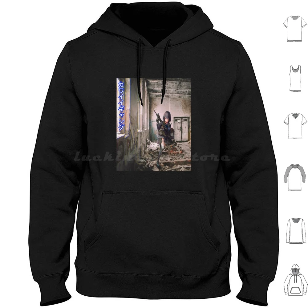Anime Girl In Warzone 2 Hoodie Cotton Long Sleeve Anime Girl Anime Kawaii Anime…