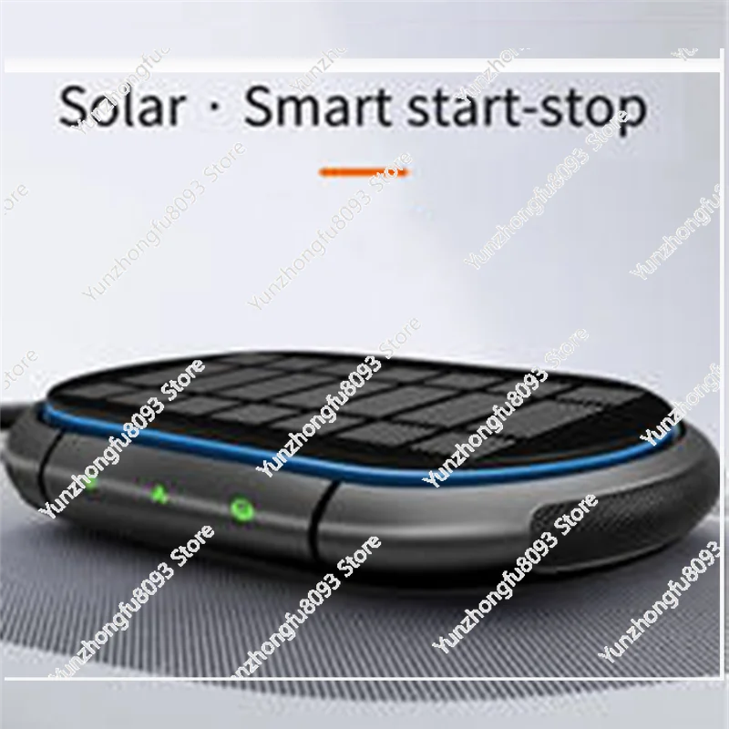 USB Solar Air Freshener Negative Generator With Three-Layer Filter For Car Interior Use Black
