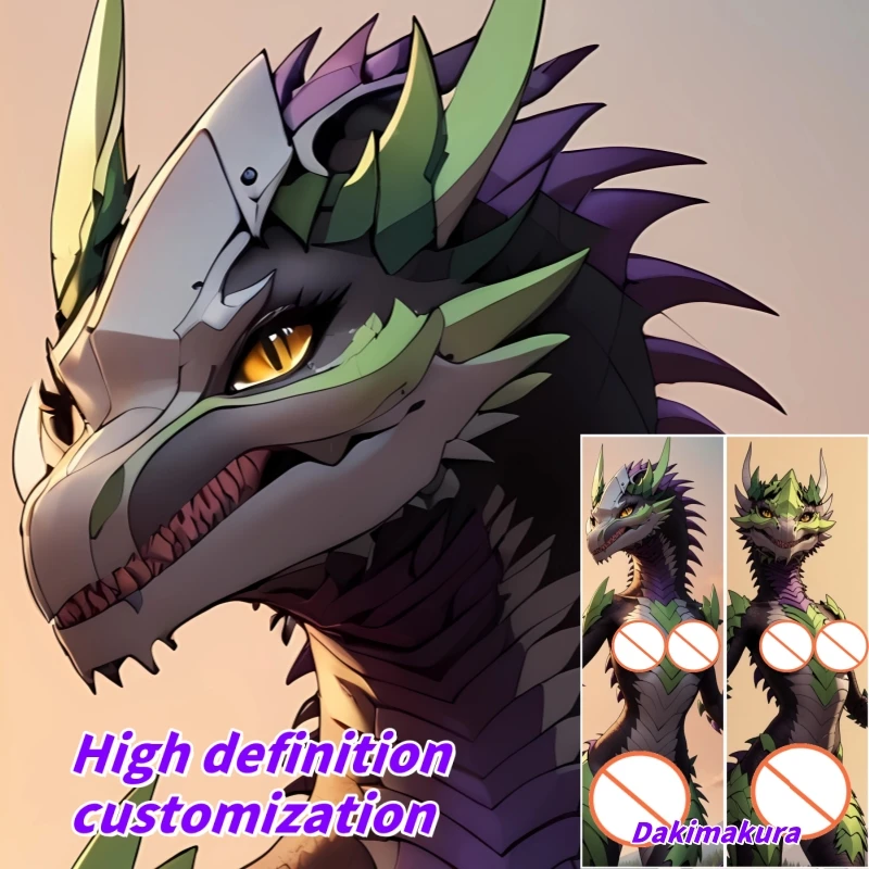 

Dakimakura Anime Pillow Case Animal Orc Little Flying Dragon Double-sided Print Of Life-size Body Pillowcase Can be Customized