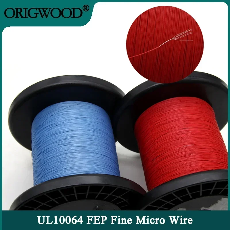 

10M~100M UL10064 FEP Wire Ultra Fine Micro Litz Wires 40/36/34/32/30/28/26AWG PTFE Plastic Solder High Conductivity Copper Cable