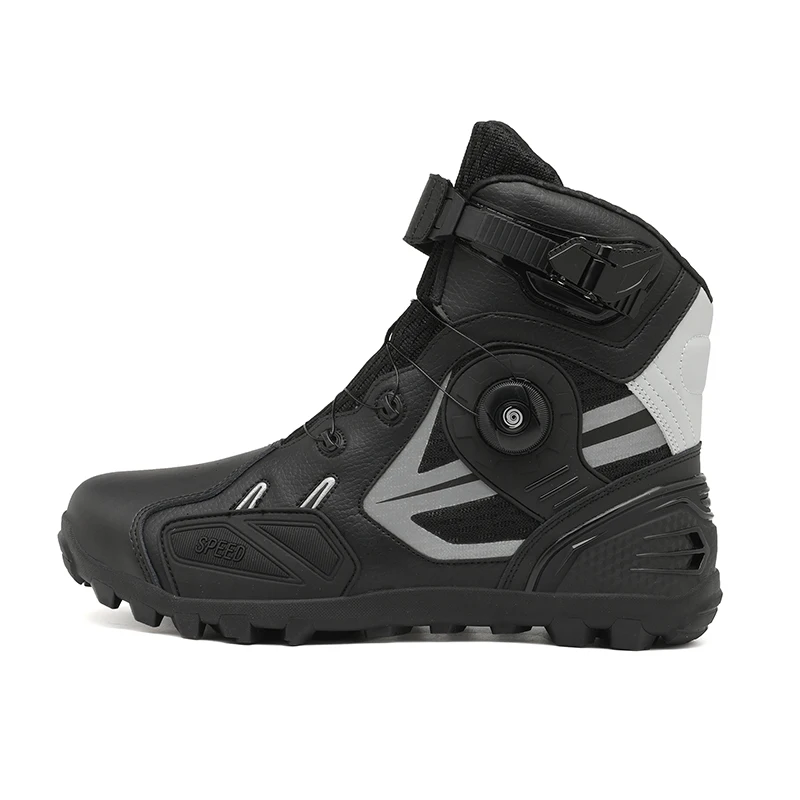 

Motorcycle protective boots men's mesh breathable anti slip four season off-road height increase cycling boots travel equipment