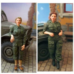 1/35 US Military Field Female Nurse Group 2 People (Excluding Jeep) Resin Soldier Model Kit scene collocation DIY Toy Miniature