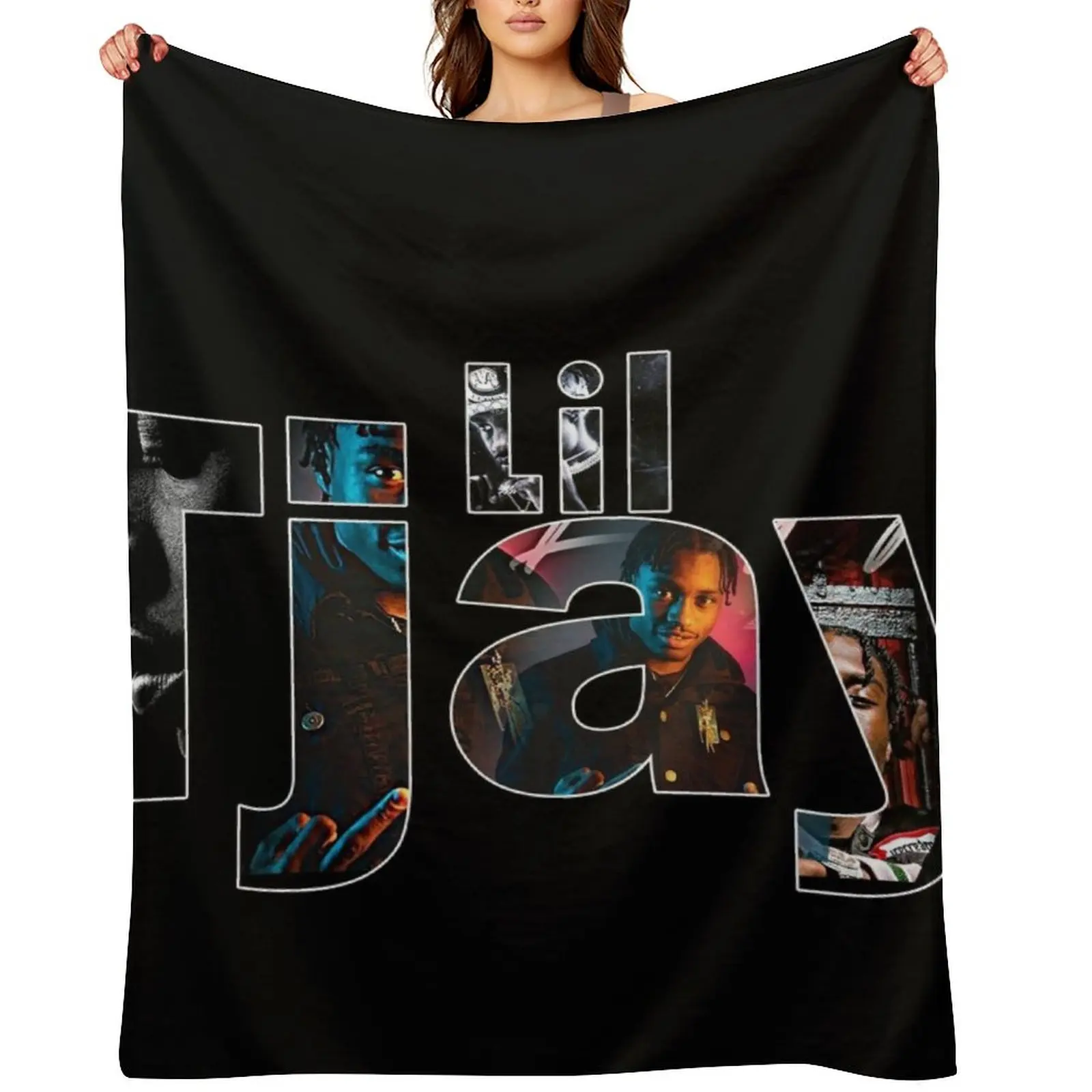 

Lil Tjay Throw Blanket Shaggy Personalized Gift Summer Luxury Throw Blankets