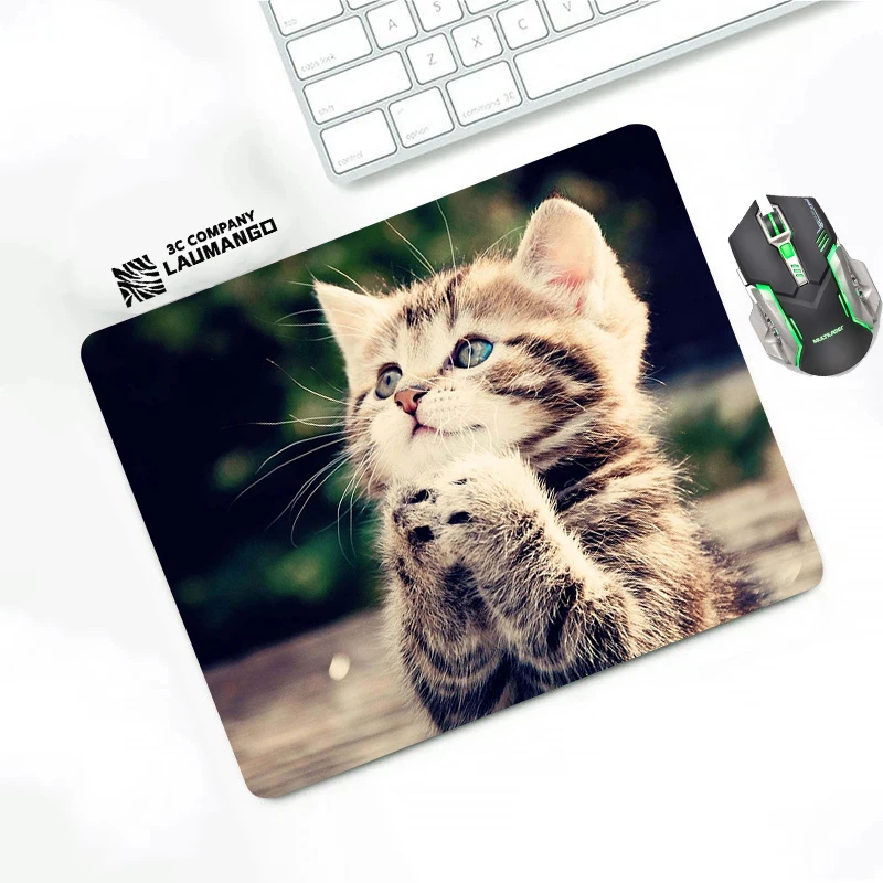 Cute Cat Pad Mouse Mats Laptop Gamer Girl Pc Gaming Computer Kawaii Accessories Rubber Mat Desk Protector Table Pads Deskmat